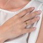 14k Solid Gold Natural Green Peridot Gemstone Ring w/ Diamond Accents 0.46 tcw