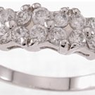 Womens 0.50 CT Carat Sterling Silver Flower Style Fashion Ring Size 5-9