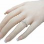 Womens Solid Sterling Silver Cross Style Ring Round Cut 1/10 CT Size 5-9