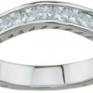 Elegant Womens Sterling Silver Wedding Anniversary Band 0.50 CT Carat Size 5-9