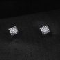 1/20 tcw 10k Solid White Gold Children's Diamond Stud Earrings For Kids