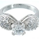 Womens Ladies 1.5 CT Sterling Silver Platinum Finish Brilliant Pave Wedding Ring