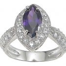 1.75 Carat Sterling Silver Rhodium Finish CZ Pave Anniversary Ring