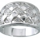 0.30 Carat Sterling Silver w/ Platinum Finish Fashion Band Ring Size 5-9