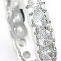 2.00 CT Sterling Silver Round Cut Brilliant Fashion Band Ring Size 5-9