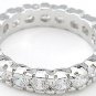 2.00 CT Sterling Silver Round Cut Brilliant Fashion Band Ring Size 5-9