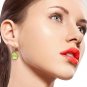 36.0 Carat 14K Rose Gold Leverback Gemstone Earrings Round Lemon Quartz Gemstone