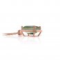 5.55 Carat 14K Solid Rose Gold Isabella Green Amethyst Diamond Necklace 14"-24"