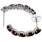 2.50 Carat 14K Solid White Gold Natural Garnet Gemstone Elegant Stud Earrings