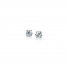 14k Women's White Gold Fashionable Round White Cubic Zirconia 2mm Stud Earrings