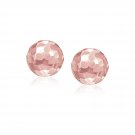 14k Rose Gold 0.25in Round Faceted Style Stud Earrings