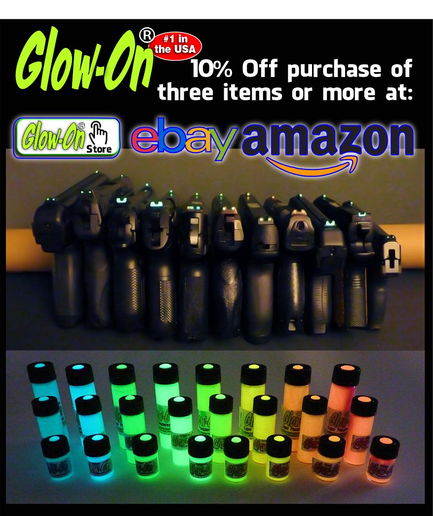 GlowOn® GREEN Super Glow Paint for Gun Night Sights, 2.3ml small vial,