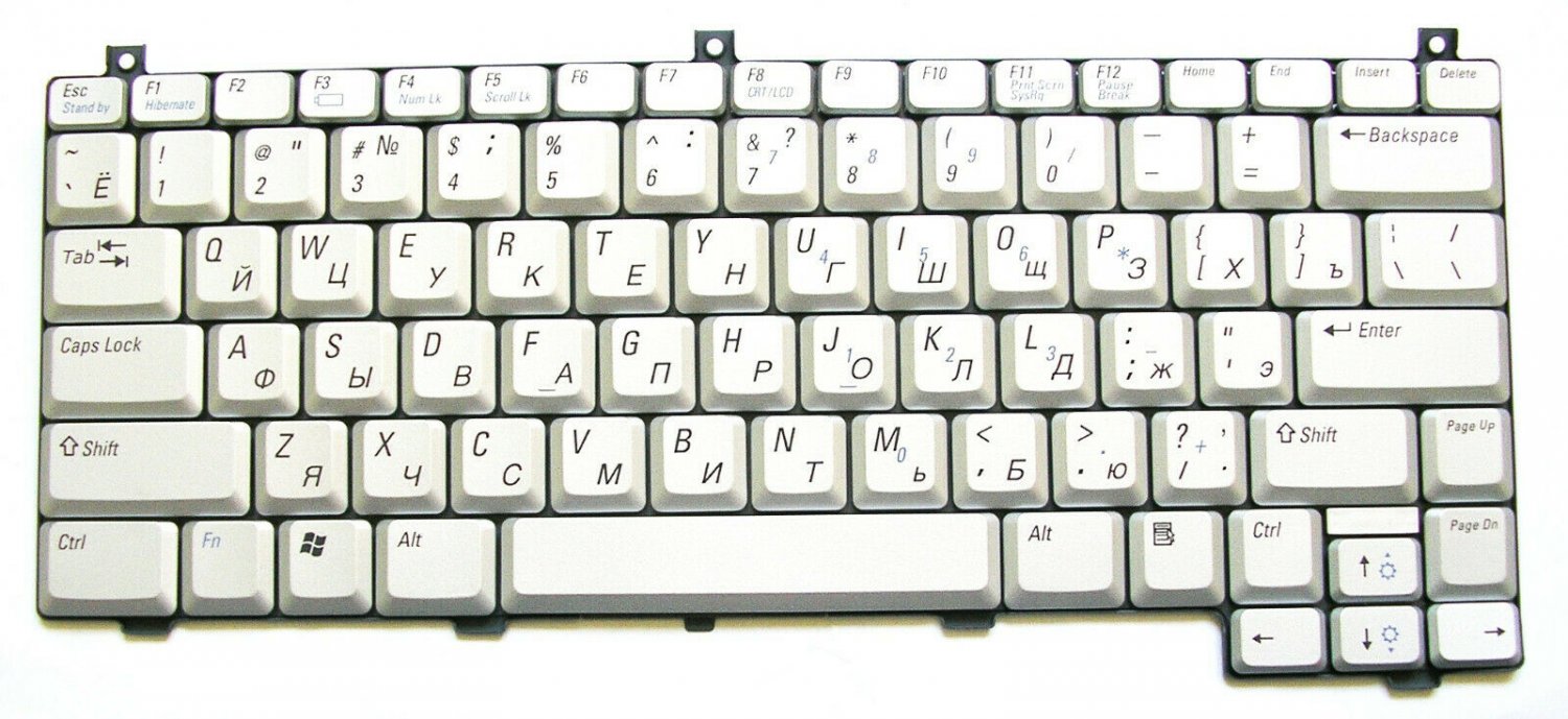 New OEM RU Keyboard Dell XPS M1210 NG739 NG734 PG744 RG356 PG724 NSK-D710 PG723