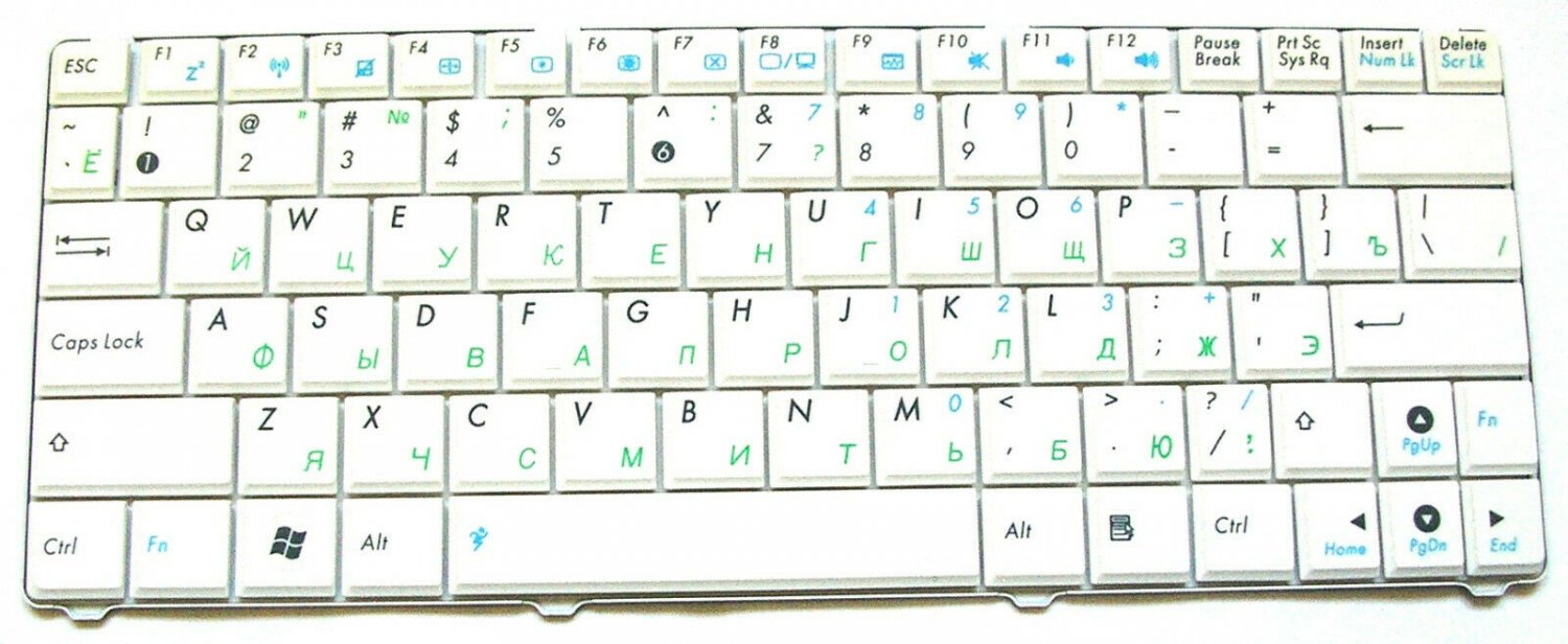 New OEM RU keyboard ASUS EEEPC N10 N10A N10C N10E N10J V090262BS2 V090262AS1