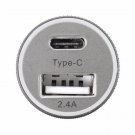 USB Car Charger 5V 2.4 USB and Type C USB A 2.0 Port Power Dual USB Power