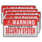 5Pcs Self-adhensive Camera CCTV Sticker Safty Signs Decal Protected by 24 Hour