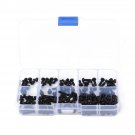 160pcs Metric M3 Black Nylon Screws and Nuts Assortment Set