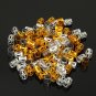 100Pcs 8mm Dreadlock Braiding Beads Braid Cuff Tubes Hair Clips Mixed Gold