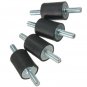 4pcs M6x20x25mm Rubber Shock Absorber Doubles Ends Rubber Mounts Vibration