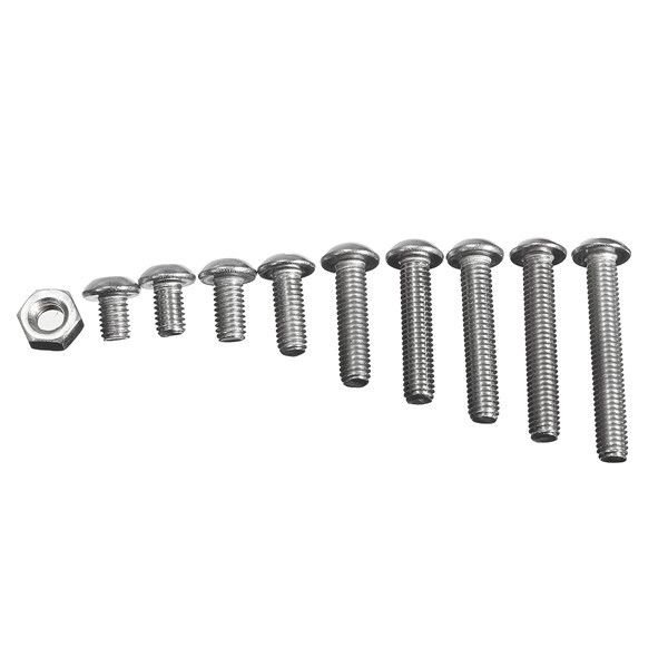 340pcs M3 Stainless Hex Socket Button Head Screws Allen bolt Nut Assortment Kit