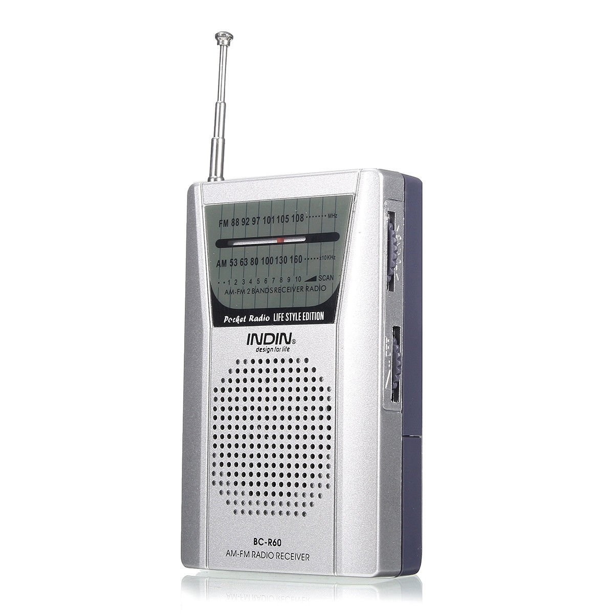 Mini Pocket Portable AM/FM Receiver Radio Player Telescopic Antenna Speaker
