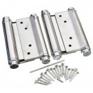 LOT 2 pieces 4 Inch Double Open  Hinge  Hardware Kitchen Gate  Saloon Cafe Door