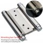 LOT 2 pieces 4 Inch Double Open Hinge Hardware Kitchen Gate Saloon Cafe Door
