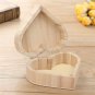 Heart Shaped Storage Handicraft Jewelry Wooden Boxes Clippers Case DIY Gift