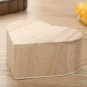 Heart Shaped Storage Handicraft Jewelry Wooden Boxes Clippers Case DIY Gift