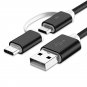 Bakeey 2 in 1 Type C Micro USB Nylon Braided Data Charging Cable USB 2.0