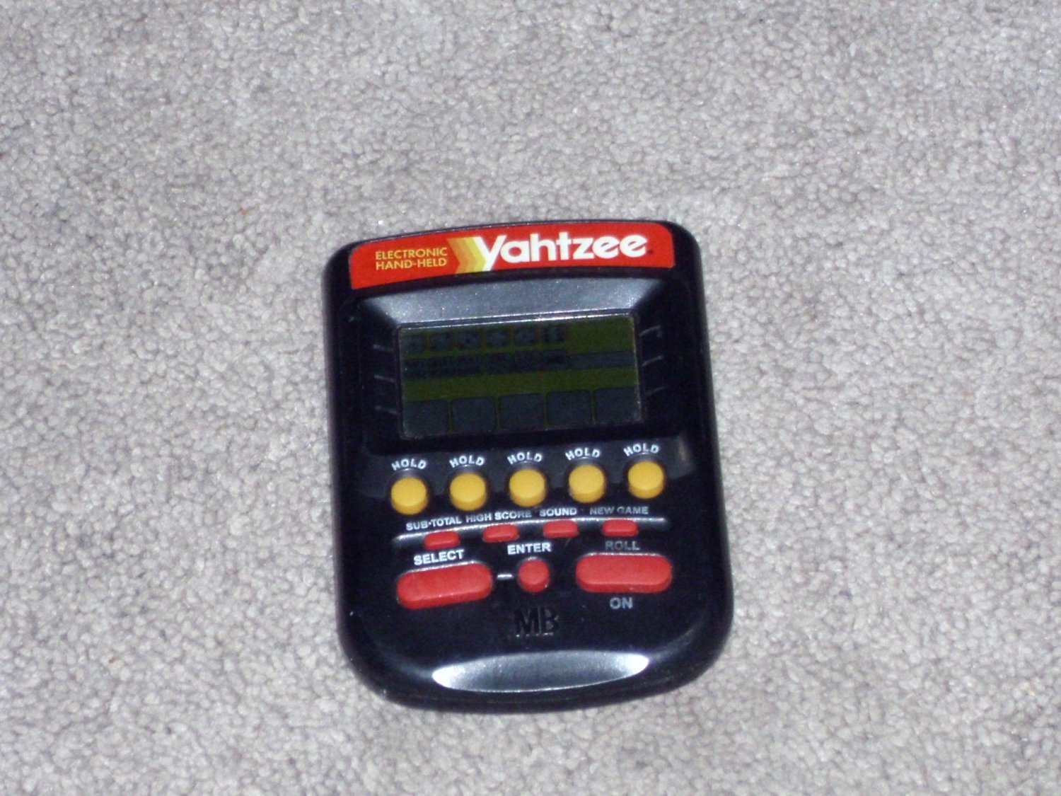 Milton Bradley Yahtzee Electronic Handheld Game Black