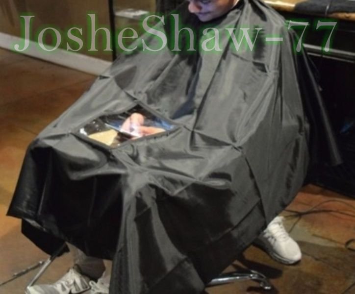 Barbers Cape Pro Black Salon Hair Cut Cell phone Gown For Wahl Norelco clipper