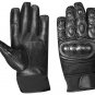 Genuine Leather Motorcycle Gloves Perforated Full Finger  MOTO Driving gloves S to XXL