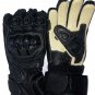 Genuine Leather Motorcycle Gloves Perforated Full Finger  M L XL