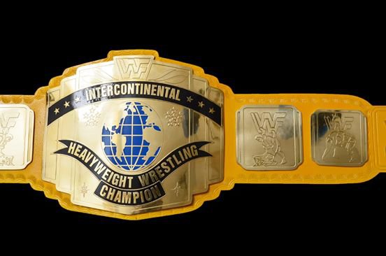 WWE WWF Intercontinental Heavy Weight Championship Wrestling Belt With Yellow Leather Strap