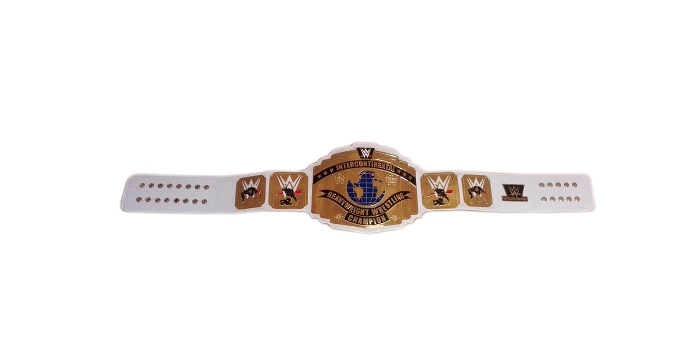 WWE WWF Intercontinental Heavy Weight Championship Wrestling Belt With  White Leather Strap