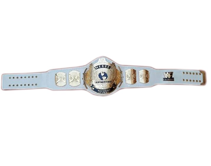 WWF WWE Gold Winged Eagle World Heavyweight Champion Wrestling Belt With Leather Strap Adult Size