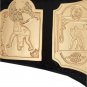 World Six 6 Man Tag Team Wrestling Championship Belt With Black Leather Strap Adult Size