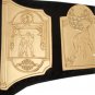 World Six 6 Man Tag Team Wrestling Championship Belt With Black Leather Strap Adult Size