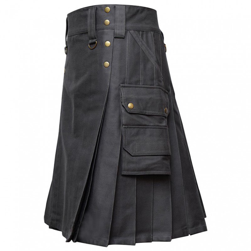 New Scottish Black Man Unisex Utility Kilt Hand Made Adult Size 58