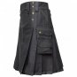 New Scottish Black Man Unisex Utility Kilt Hand Made Adult Size 58