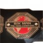 ROH Six Men Tag  World Team Champion Wrestling Belt With Black Leather Strap Adult Size