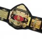 NWA Western State Heavyweight Championship 4mm Plates Wrestling Belt Adult Size Black Leather Strap