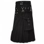 New Scottish Black Fashion Men Cargo Utility custom made 100% cotton