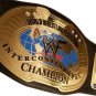 WWE WWF IC Oval Intercontinental Championship Wrestling Belt With Leather Strap Adult Size