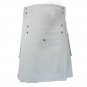 New Fashion Crystal Cotton Fabric With Cargo Pocket Handmade Men Utility Kilts