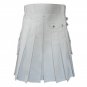 New Fashion Crystal Cotton Fabric With Cargo Pocket Handmade Men Utility Kilts