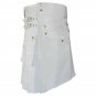 New Fashion Crystal Cotton Fabric With Cargo Pocket Handmade Men Utility Kilts