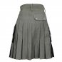 New Sport Grey Black Fabric With Cargo Pocket Handmade Men Utility Kilt