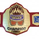 WWE WWF Zack Rider  Internet Championship Wrestling Belt Replica With Red Leather strap